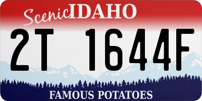 ID license plate 2T1644F