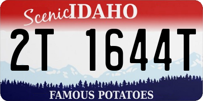 ID license plate 2T1644T