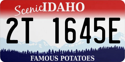 ID license plate 2T1645E