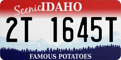 ID license plate 2T1645T