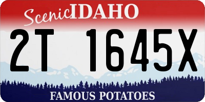 ID license plate 2T1645X