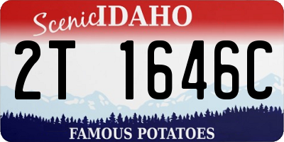 ID license plate 2T1646C