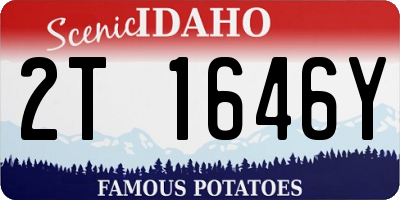 ID license plate 2T1646Y