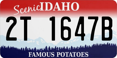 ID license plate 2T1647B