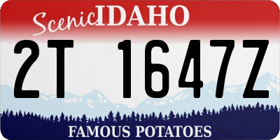 ID license plate 2T1647Z