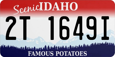 ID license plate 2T1649I