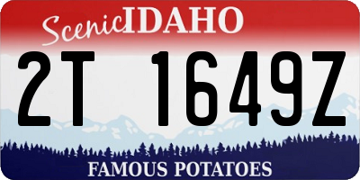 ID license plate 2T1649Z
