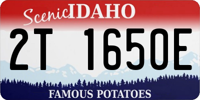 ID license plate 2T1650E