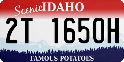 ID license plate 2T1650H