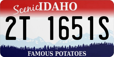 ID license plate 2T1651S