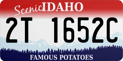 ID license plate 2T1652C