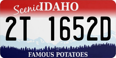 ID license plate 2T1652D