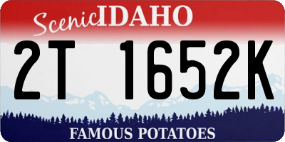 ID license plate 2T1652K