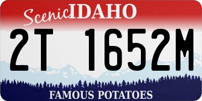 ID license plate 2T1652M
