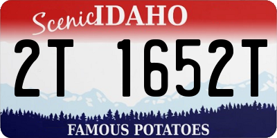 ID license plate 2T1652T