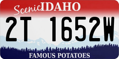 ID license plate 2T1652W