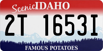 ID license plate 2T1653I