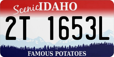 ID license plate 2T1653L