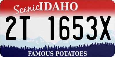 ID license plate 2T1653X