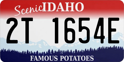 ID license plate 2T1654E