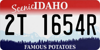 ID license plate 2T1654R
