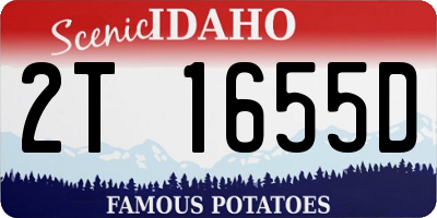 ID license plate 2T1655D