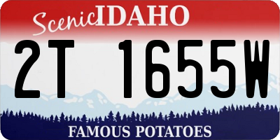 ID license plate 2T1655W