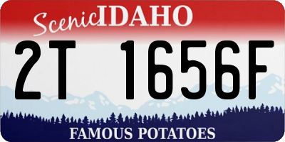ID license plate 2T1656F