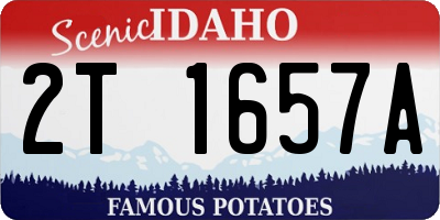 ID license plate 2T1657A