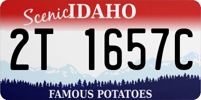 ID license plate 2T1657C