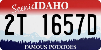 ID license plate 2T1657D