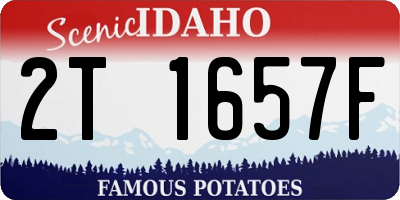 ID license plate 2T1657F