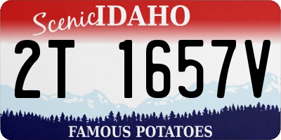 ID license plate 2T1657V
