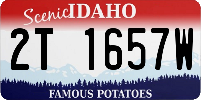 ID license plate 2T1657W