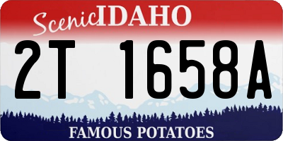 ID license plate 2T1658A