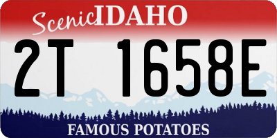 ID license plate 2T1658E