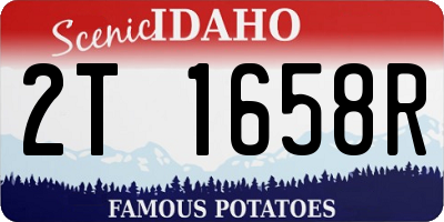 ID license plate 2T1658R