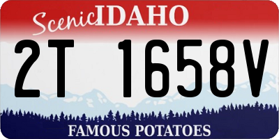 ID license plate 2T1658V