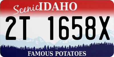 ID license plate 2T1658X