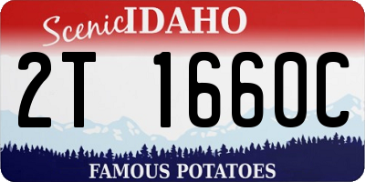 ID license plate 2T1660C