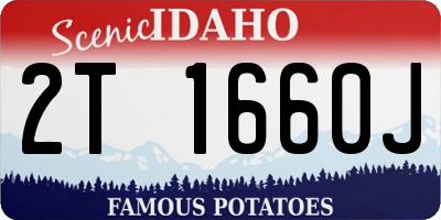 ID license plate 2T1660J