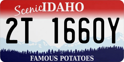 ID license plate 2T1660Y