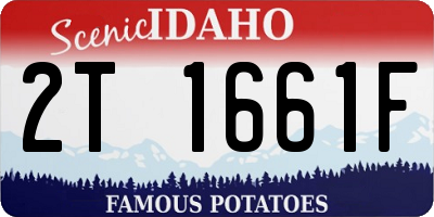 ID license plate 2T1661F