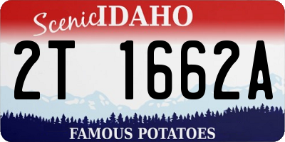 ID license plate 2T1662A