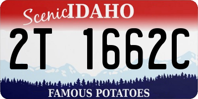 ID license plate 2T1662C