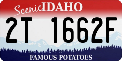 ID license plate 2T1662F