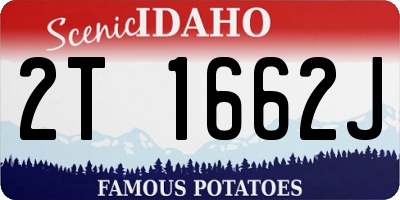 ID license plate 2T1662J