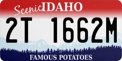ID license plate 2T1662M