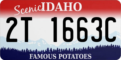 ID license plate 2T1663C