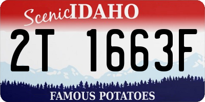 ID license plate 2T1663F